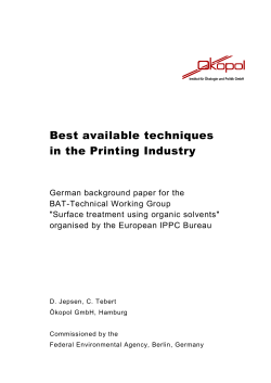 Best available techniques in the Printing Industry