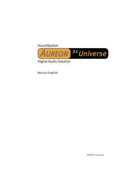 SoundSystem Aureon 7.1 Universe (English)