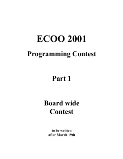 ECOO 2001 - ECOO Programming Contest