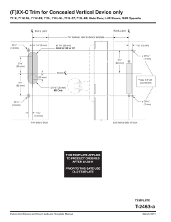 (F)XX-C Trim Concealed Vertical Device Only Metal