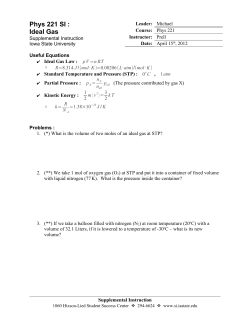 Ideal Gas - Iowa State University