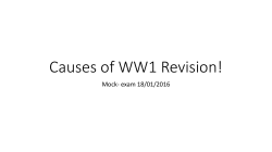 Causes of WW1 Revsion!