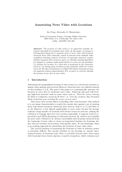 Annotating News Video with Locations