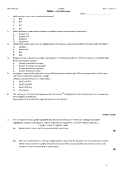 IB Chemistry Brakke ECA – Topic 10 T10D08 – 10.5
