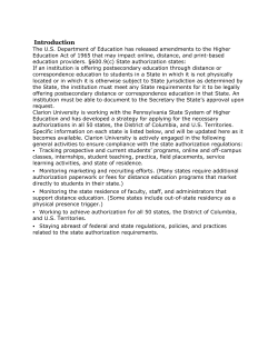 Introduction - Clarion University