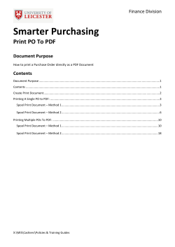 Smarter Purchasing - University of Leicester
