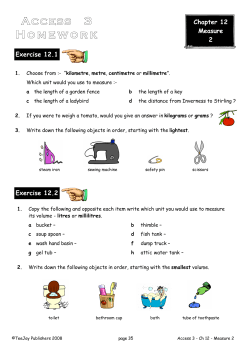 Measure - Garnock Academy