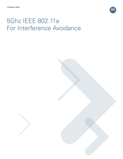 5Ghz IEEE 802.11a For Interference Avoidance