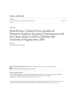 Charles B. Dew. Apostles of Disunion