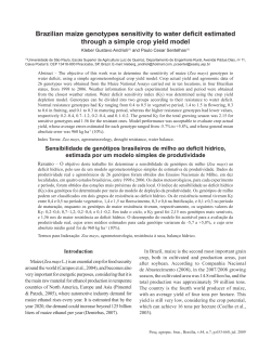 Brazilian maize genotypes sensitivity to water