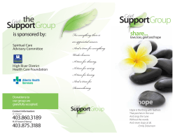 Grief Support Brochure  - High River District Health Care