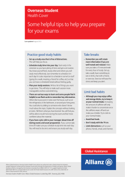 Some helpful tips to help you prepare for your exams