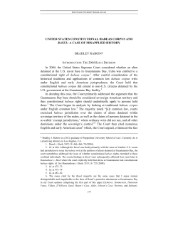 UNITED STATES CONSTITUTIONAL HABEAS CORPUS