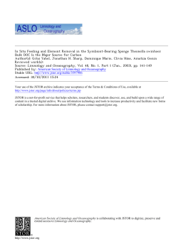 In Situ Feeding and Element Removal in the Symbiont
