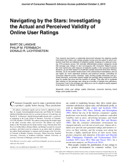 Navigating by the Stars: Investigating the Actual and Perceived