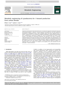 Metabolic engineering of cyanobacteria for 1