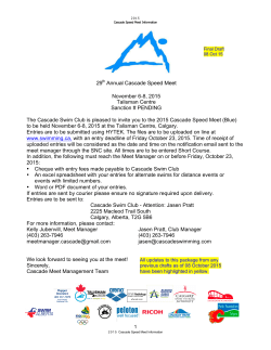 29th Annual Cascade Speed Meet November 6