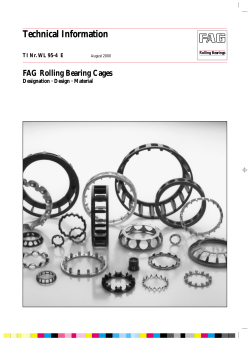 FAG Rolling Bearing Cages: Designation, Design, Material
