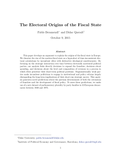 The Electoral Origins of the Fiscal State