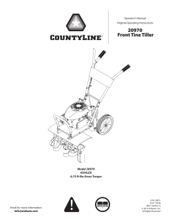 20970 Front Tine Tiller