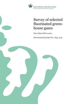 Survey of selected fluorinated green- house gases