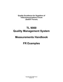 FR Examples - TL9000.org