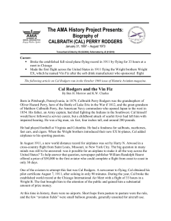 Biography of CAL RODGERS - Academy of Model Aeronautics
