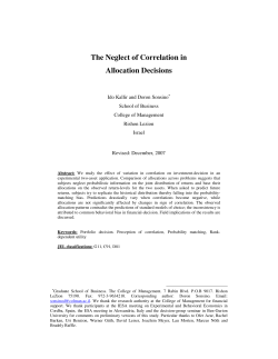 The Neglect of Correlation in Allocation Decisions