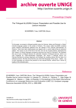 Proceedings Chapter - Archive ouverte UNIGE