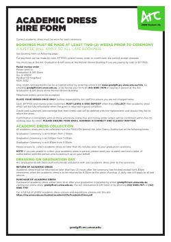 ACADEMIC DRESS HIRE FORM