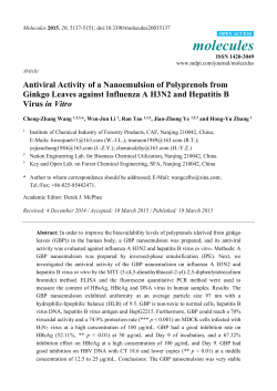 Antiviral Activity of a Nanoemulsion of Polyprenols from Ginkgo