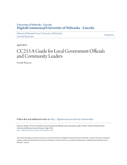 CC253 A Guide for Local Government Officials and Community