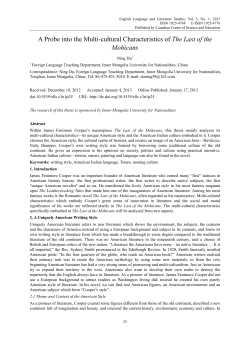 A Probe into the Multi-cultural Characteristics of The Last of the