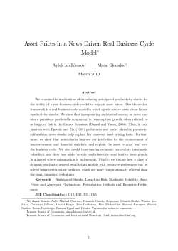 Asset Prices in a News Driven Real Business Cycle