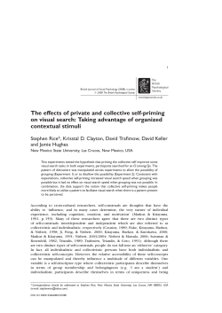 The effects of private and collective self