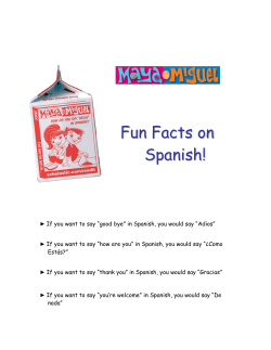 Fun Facts on Spanish!