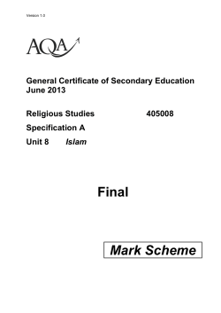 Mark scheme Unit 08