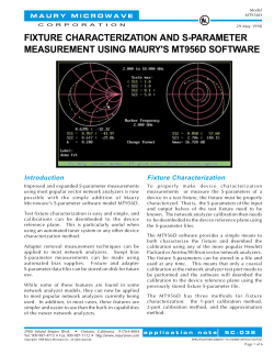 fixture characterization and s-parameter measurement using