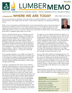 Fall 2015 - Pennsylvania Lumbermens