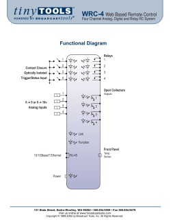 Functional Diagram WRC-4 Web Based Remote Control