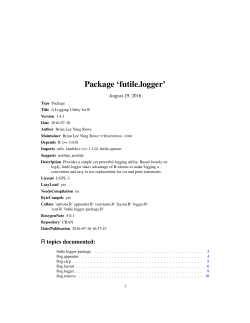 Package `futile.logger`