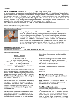 Term 1, 2017 - Marian School