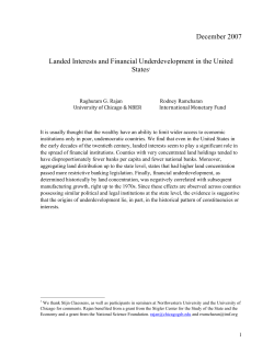 December 2007 Landed Interests and Financial Underdevelopment