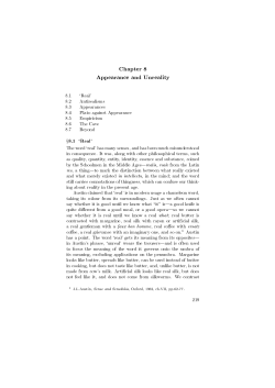 Chapter 8 Appearance and Unreality