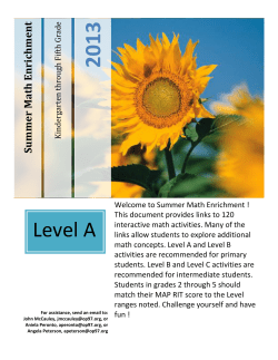 Summer Math Enrichment