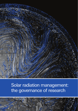 Solar radiation management: the governance of