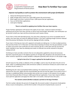 How Best To Fertilize Your Lawn - Cornell Garden