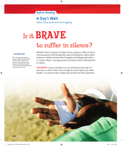 Is it BRAVE to suffer in silence?