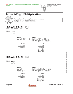 More 2-Digit Multiplication