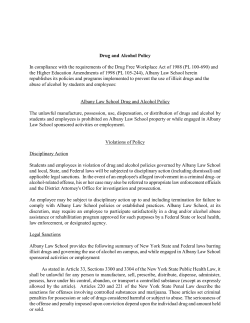Drug and Alcohol Policy